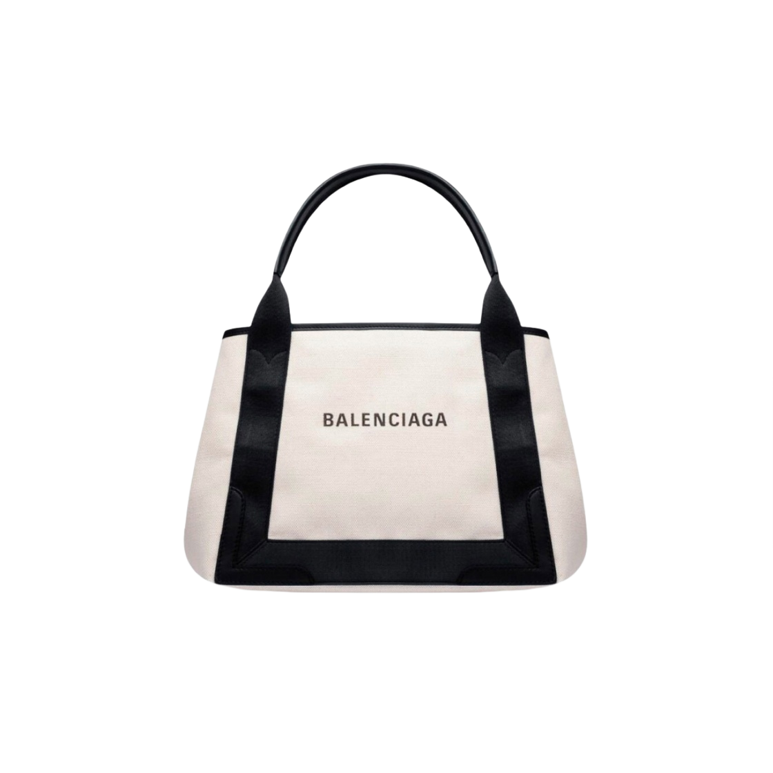 3399332HH3N9260 Balenciaga Navy Small Cabas Beige