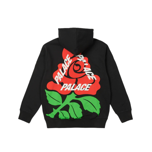 Palace English Rose Hood Black - 22SS