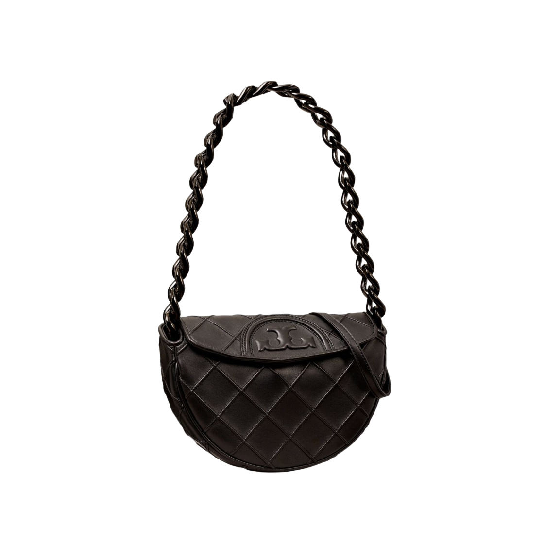 토리버치 미니 플래밍 소프트 크레센트 백 블랙(Tory Burch Mini Fleming Soft Crescent Bag Black) - 2