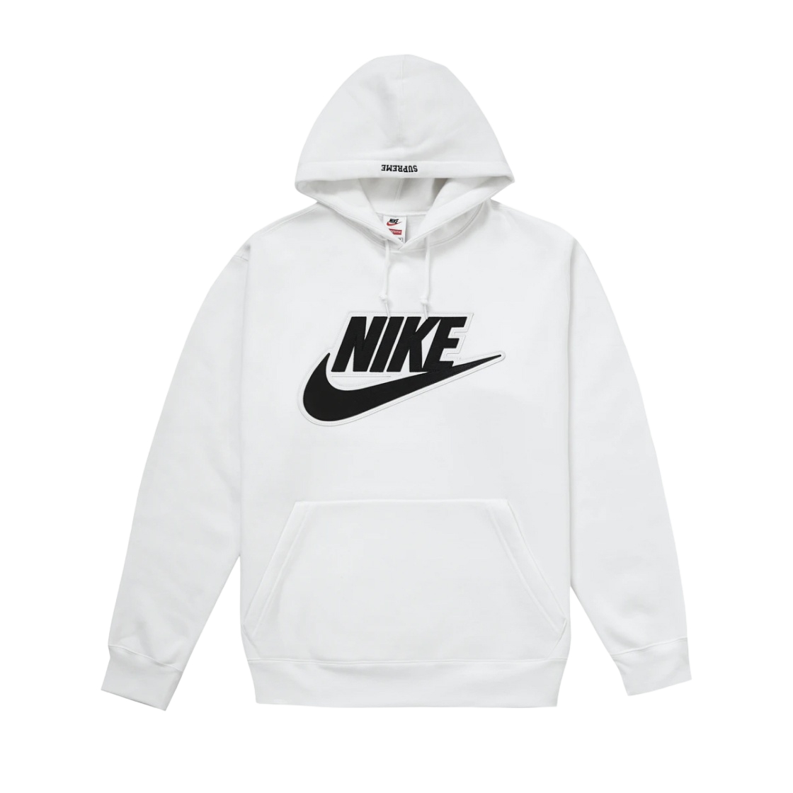 supreme x nike leather applique hoodie