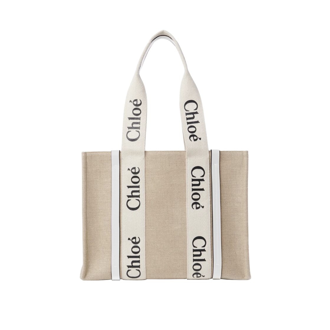 CHC22AS383I26101 Chloe Woody Medium Tote Bag White - #2