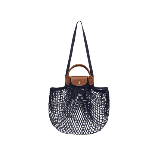 Longchamp Le Pliage Filet Top Handle Bag Navy