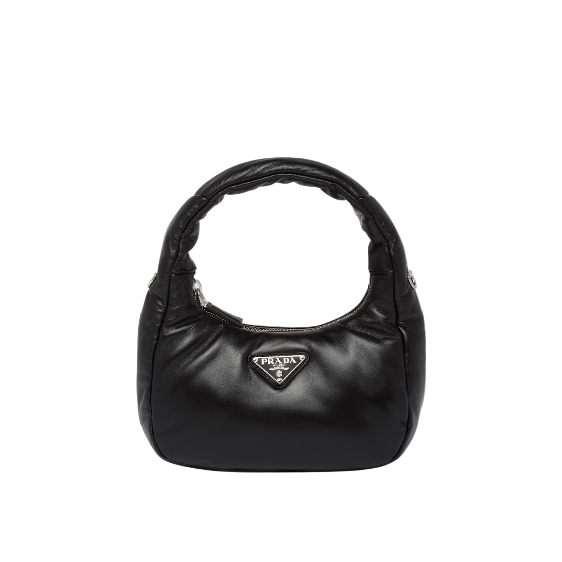 프라다 소프트 패딩 나파 레더 미니백 블랙