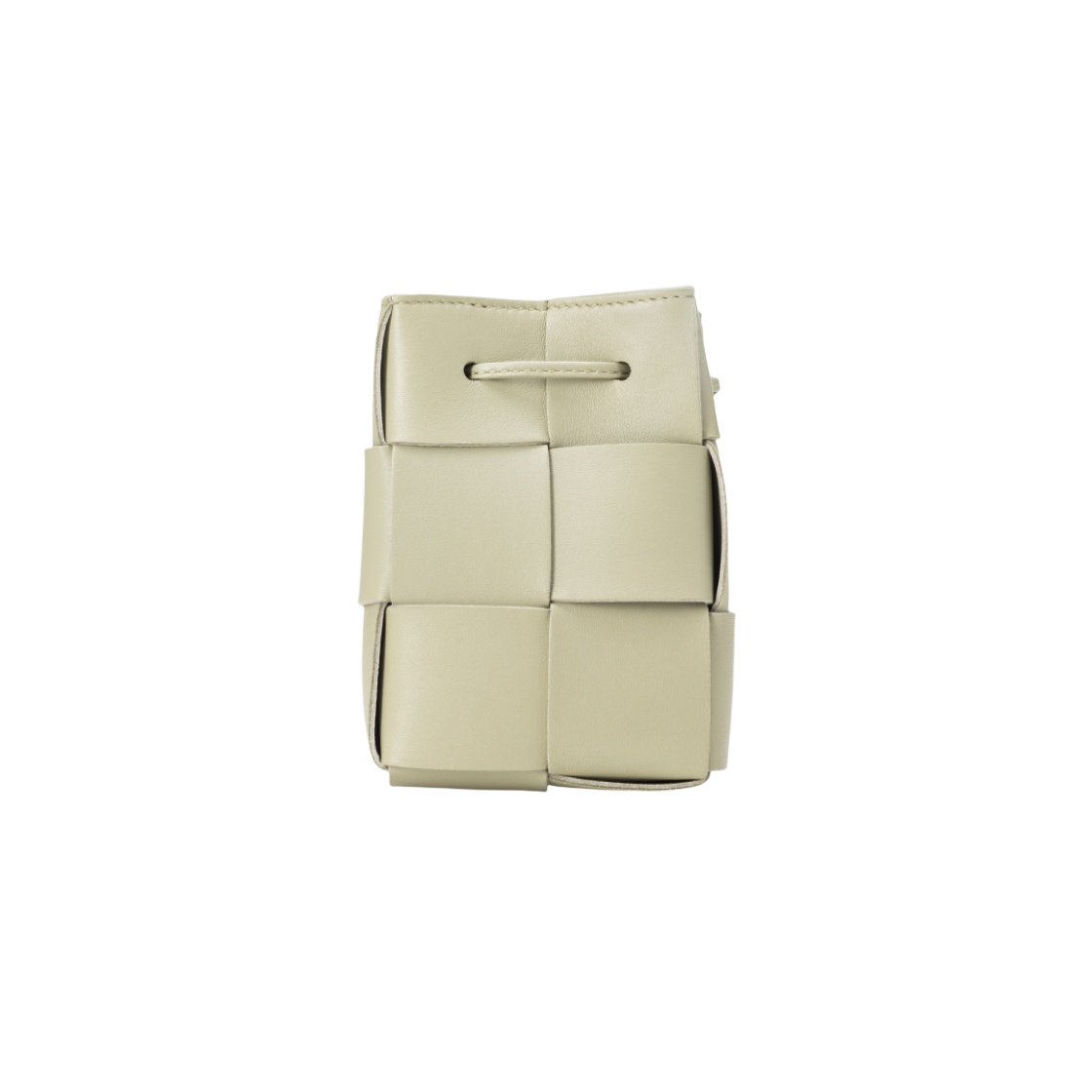 680217VCQC42916 Bottega Veneta Mini Leather Cassette Bucket Bag Travertine - #2
