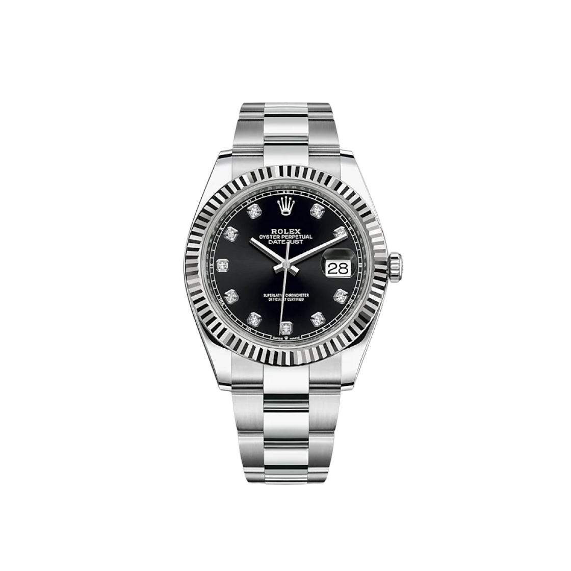 126334 Rolex Datejust 41mm 126334 Bright Black Diamond-Set Oyster - 대표 이미지 #1