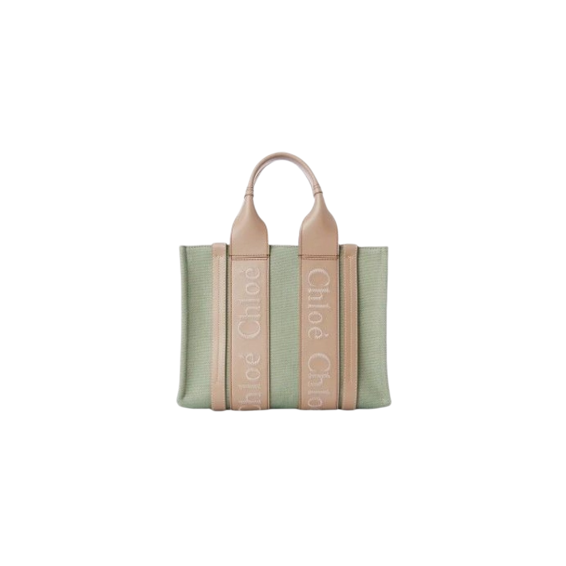 CHC23SP237J2737J Chloe Woody Mini Tote Bag Faded Green - 대표 이미지 #1