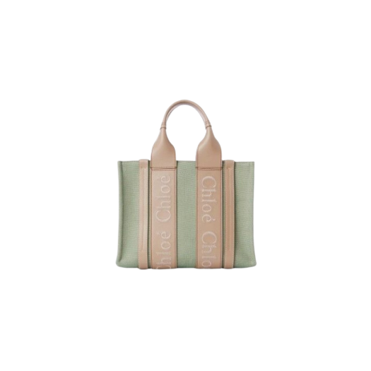Chloe Woody Mini Tote Bag Faded Green