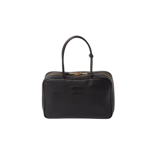 5BB117-2CRW-F0002 Miu Miu Leather Beau Bag Black