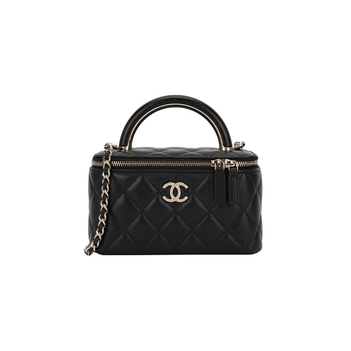 AP2846-B08461-94305 Chanel Vanity With Chain Lambskin & Gold Black - 대표 이미지 #1