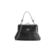 Vivienne Westwood Granny Frame Purse Lamb Leather Black