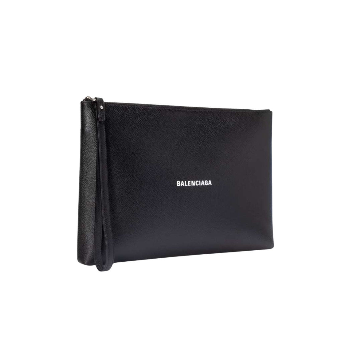 6559261IZI31090 Balenciaga Logo Cash Clutch Black White - #2