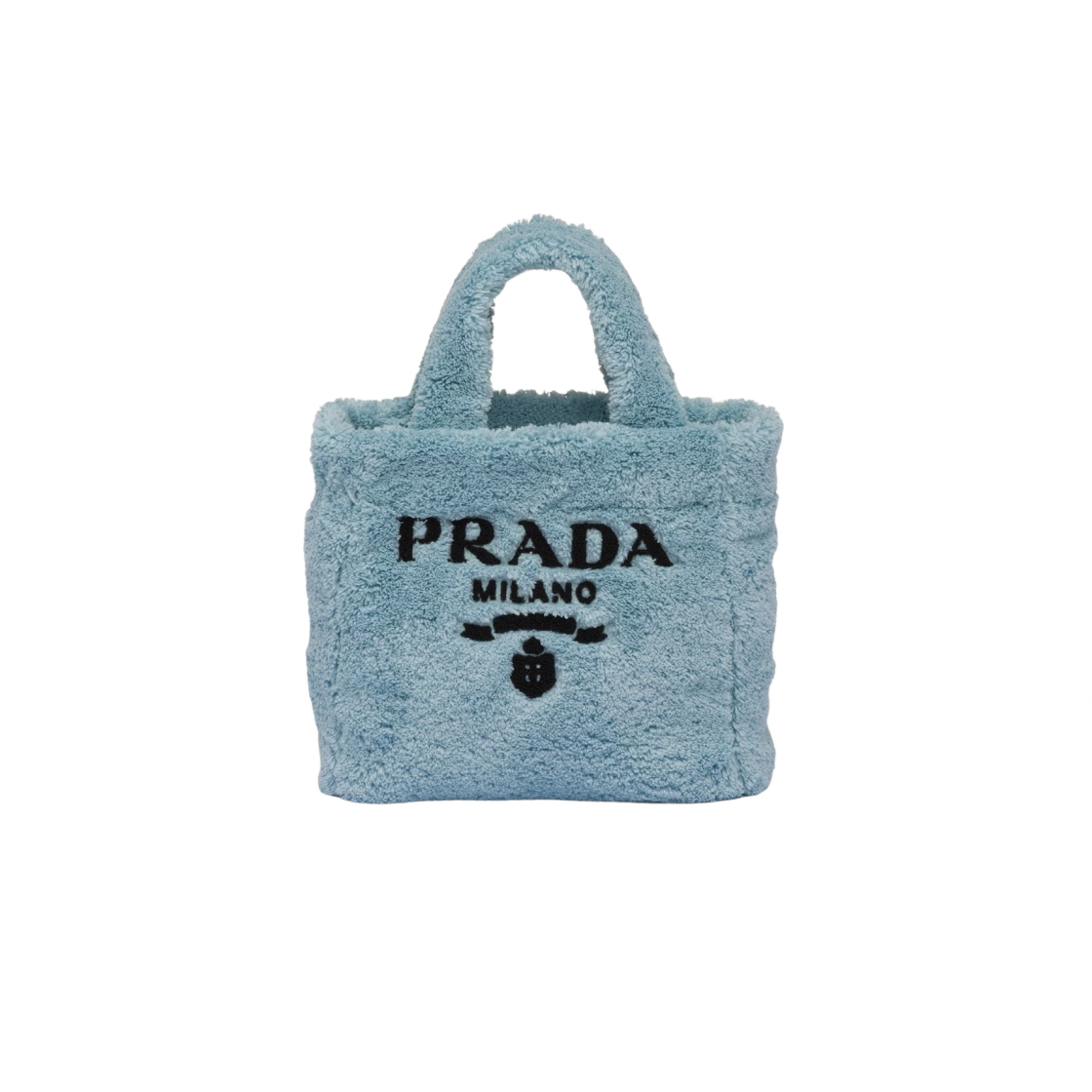 프라다 테리 미니 토트백 스카이 블루 블랙(Prada Terry Mini Tote Bag Sky Blue Black) - 1