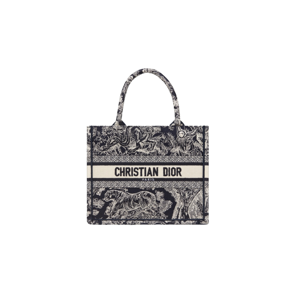 디올 스몰 북 토트백 블루 트왈 드 주이 리버스 자수(Dior Small Book Tote Blue Toile de Jouy Reverse Embroidery) - 1