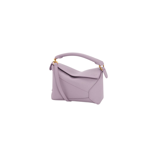 Loewe Mini Puzzle Bag In Classic Calfskin Dirty Mauve