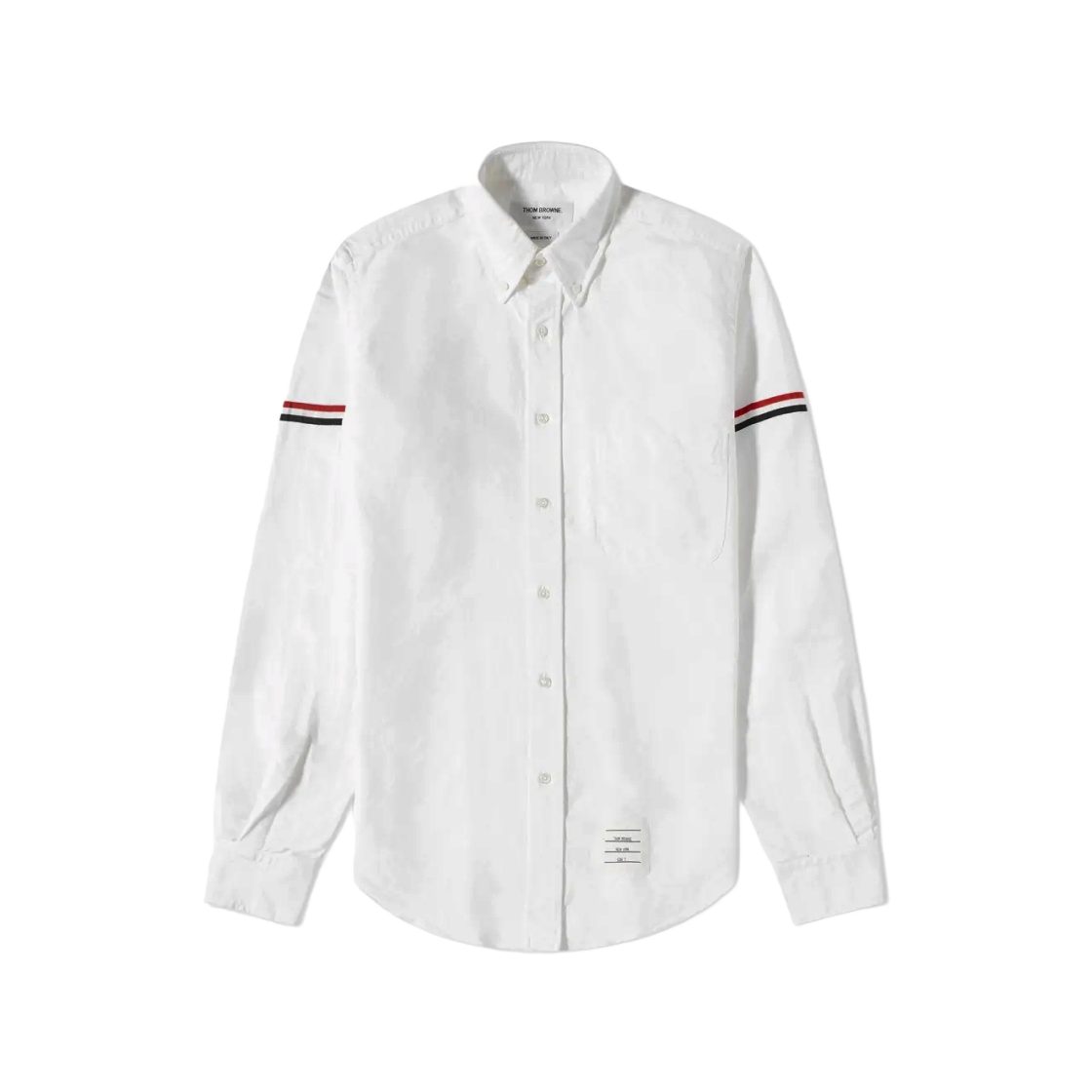 Thom Browne Oxford Striped Grosgrain Armband Classic Shirt White