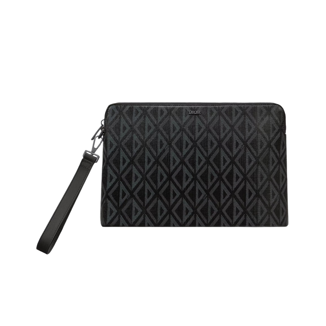 디올 파우치 블랙 CD 다이아몬드 캔버스(Dior Pouch Black CD Diamond Canvas) - 1