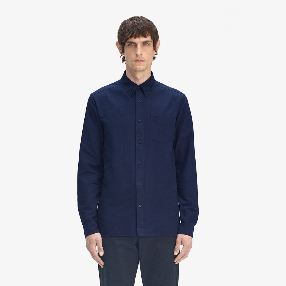 프레드페리 롱 슬리브 옥스포드 셔츠 테니스블루(Fred Perry Long Sleeve Oxford Shirt Tennis Blue) - 2