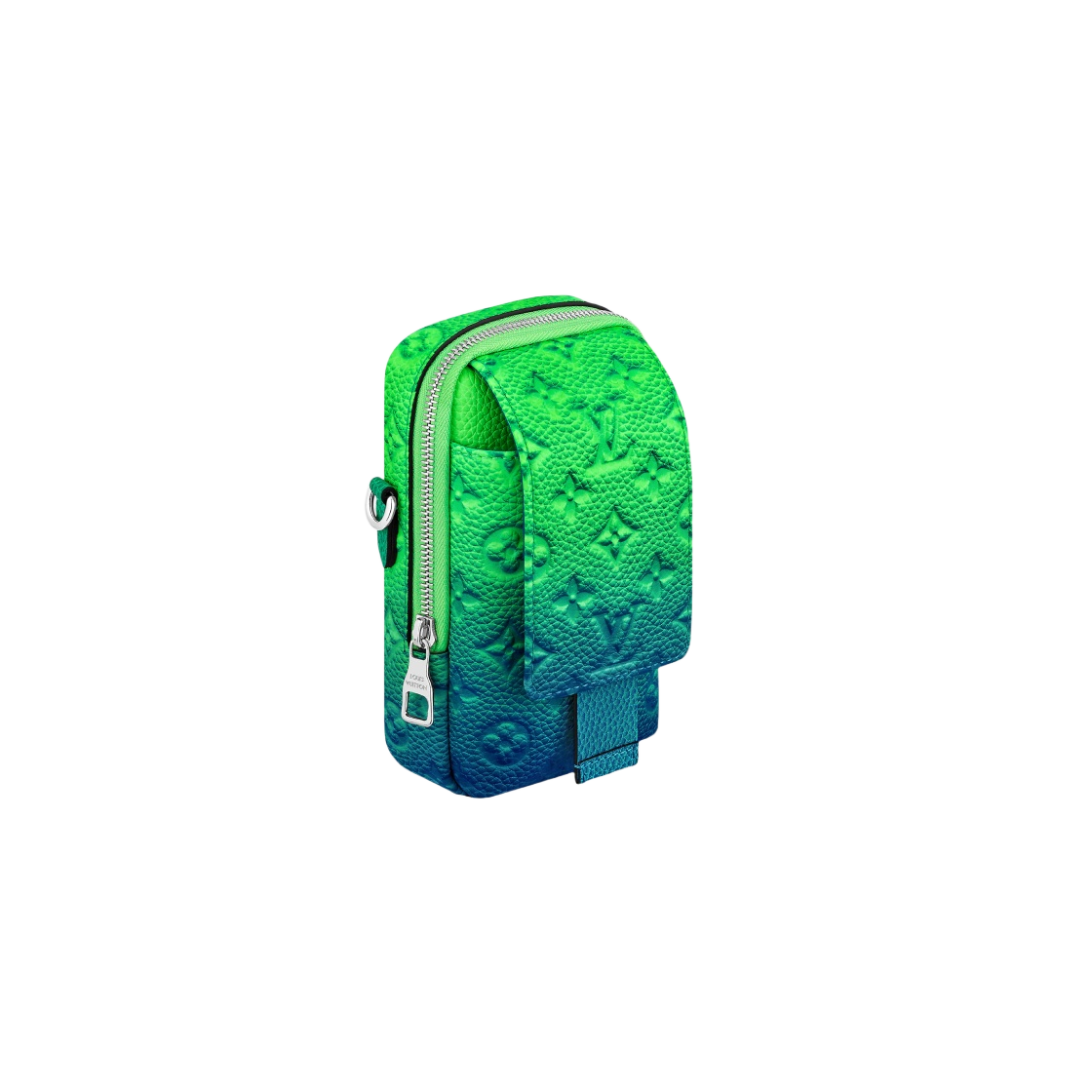 M81223 Louis Vuitton Double Phone Pouch Taurillon Monogram Blue Green - #2