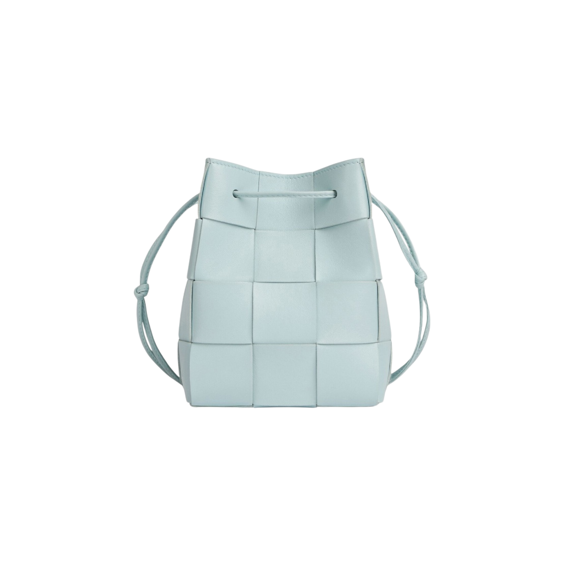 680218VCQC43902 Bottega Veneta Small Leather Cassette Bucket Bag Teal Washed - 대표 이미지 #1