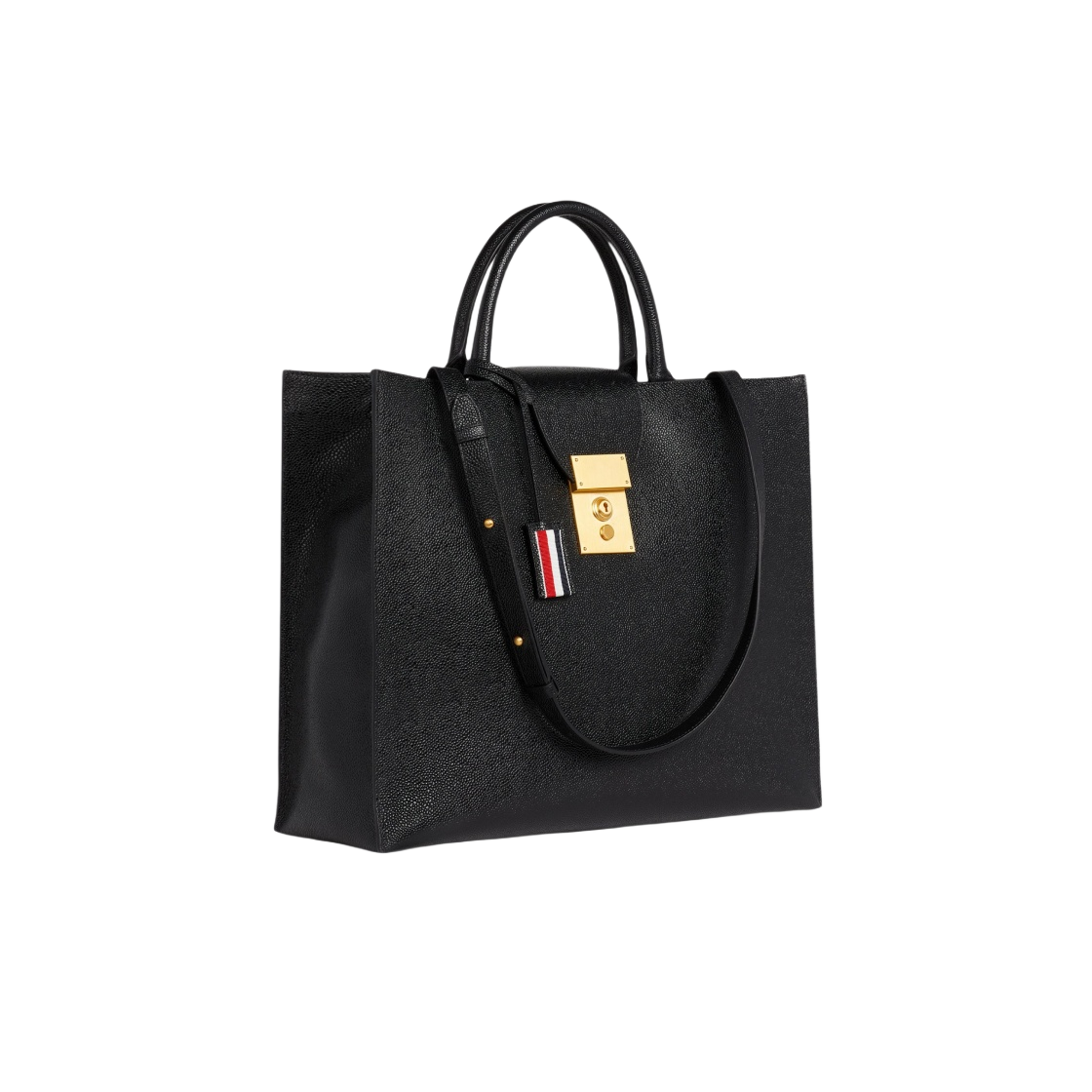 톰브라운 페블 그레인 레더 미스터 톰 토트백 블랙(Thom Browne Pebble Grain Leather Mr. Thom Tote Bag Black) - 2