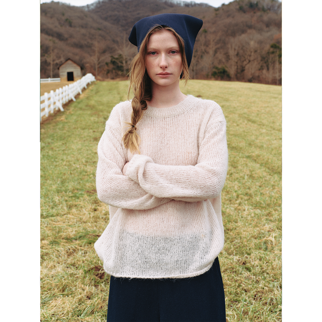 파르벵 리사이클 폴리에스터 풀오버 니트 크림 베이지(FARVEN Recycle Polyester Fullover Knit Cream Beige) - 2