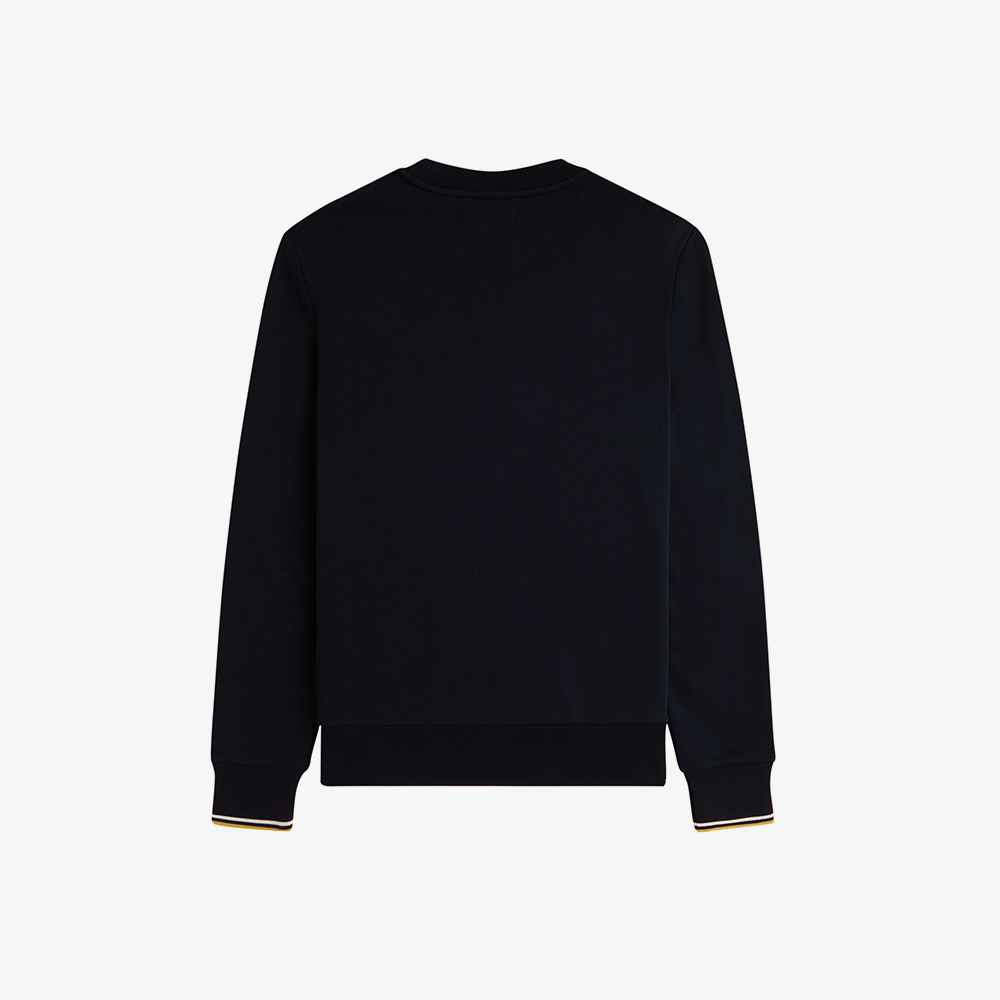 프레드페리 크루넥 스웻셔츠 네이비/에크루/허니콤(Fred Perry Crew Neck Sweatshirt Navy/Ecru/Honeycomb) - 6