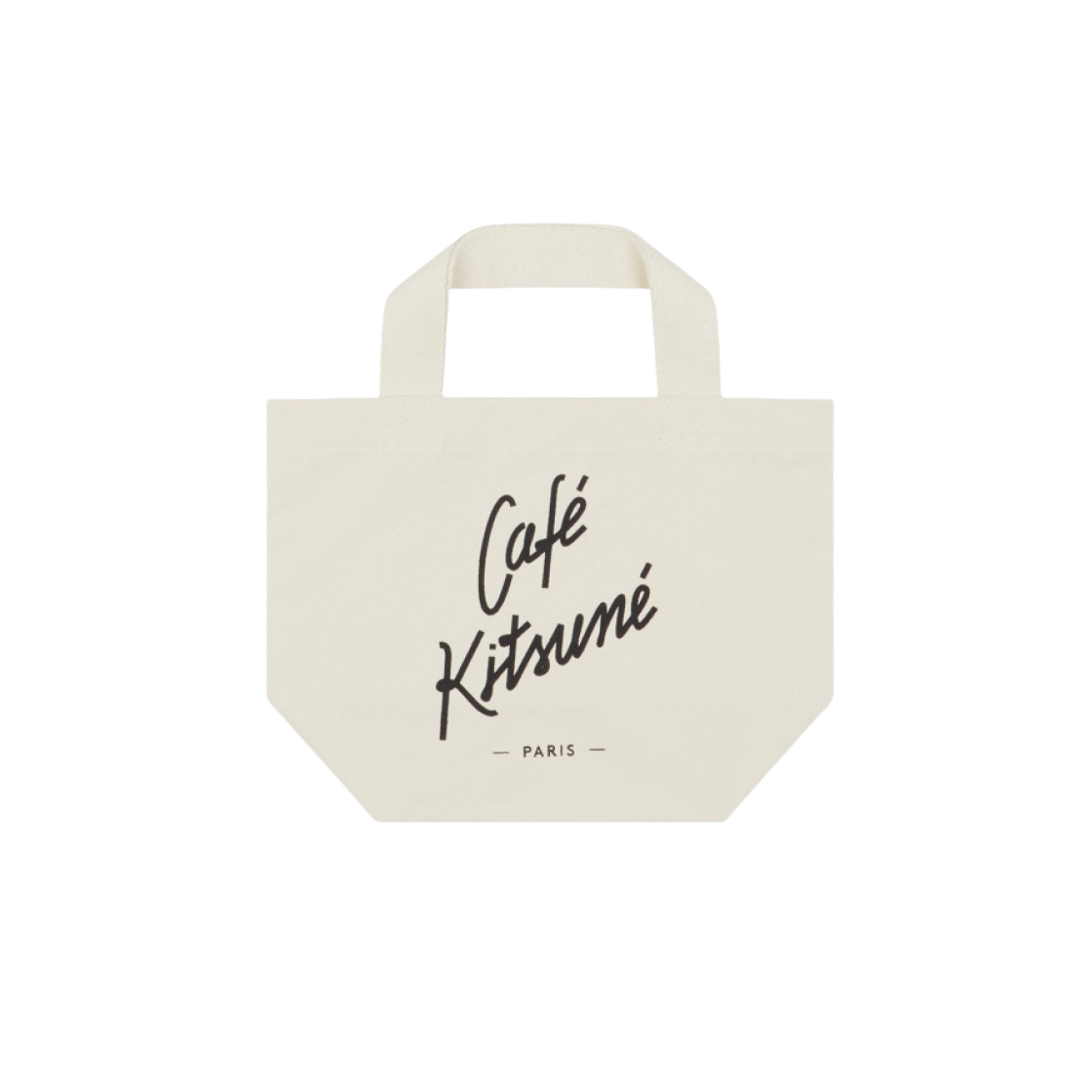 메종 키츠네 카페 키츠네 미니 토트백 라떼(Maison Kitsune Cafe Kitsune Mini Tote Bag Latte)