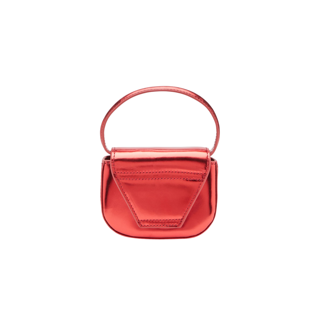 디젤 1DR 미니백 인 미러드 레더 레드(Diesel 1DR Mini Bag in Mirrored Leather Red) - 3