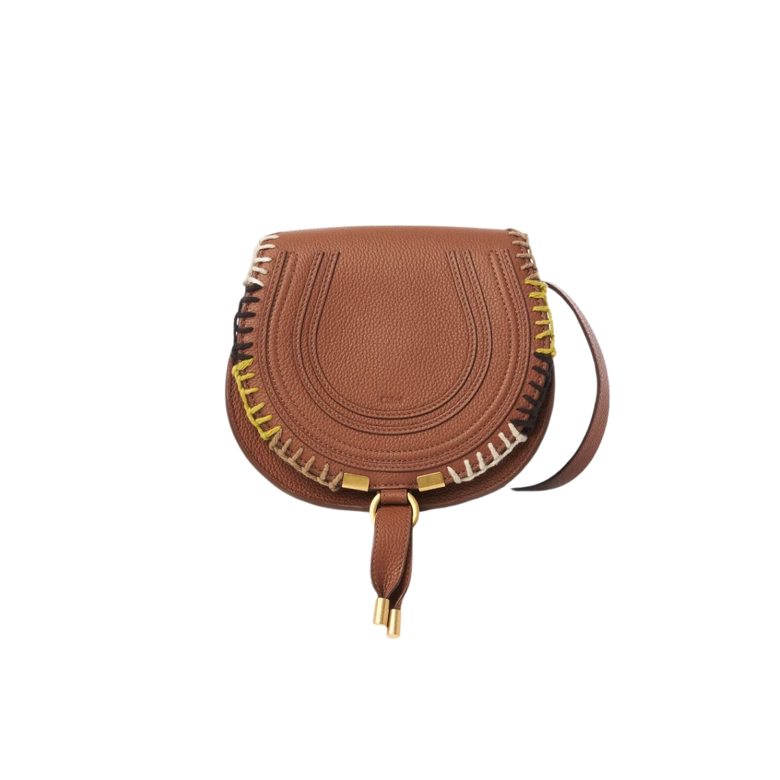 CHC22AS680H6425M Chloe Marcie Small Saddle Bag Tan