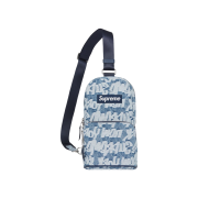Supreme Fat Tip Jacquard Denim Sling Bag Blue - 22SS