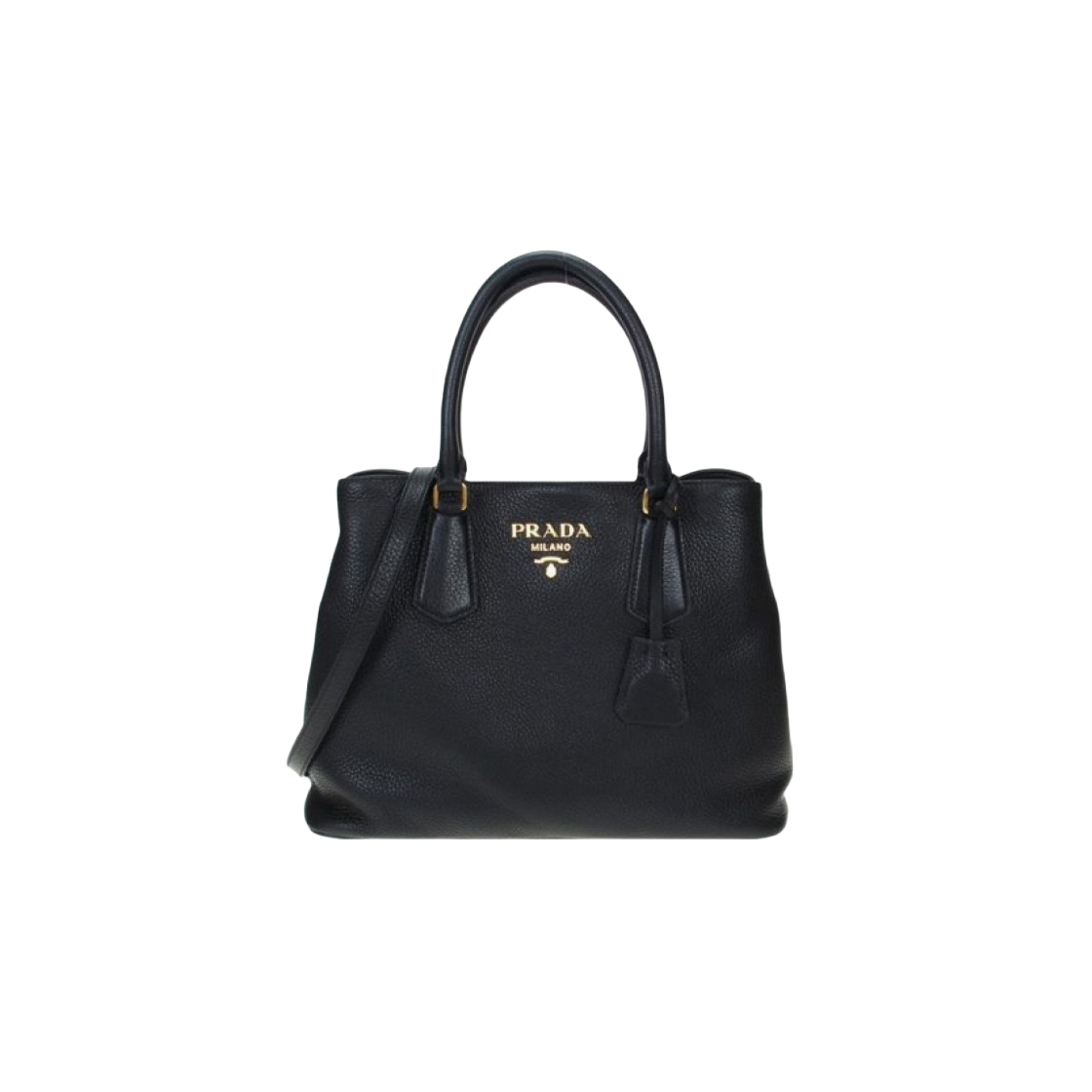 1BA239-2E8K-F0002 Prada Vitello Phenix Tote Bag Black