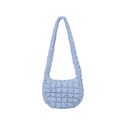 COS Quilted Messenger Bag Light Blue