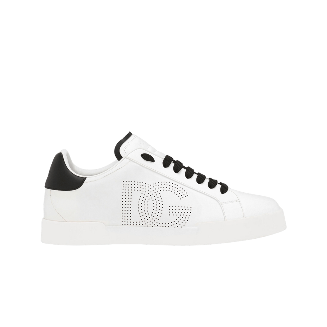 CS2277AV06689697 Dolce & Gabbana Portofino DG Logo Print Sneakers White Black