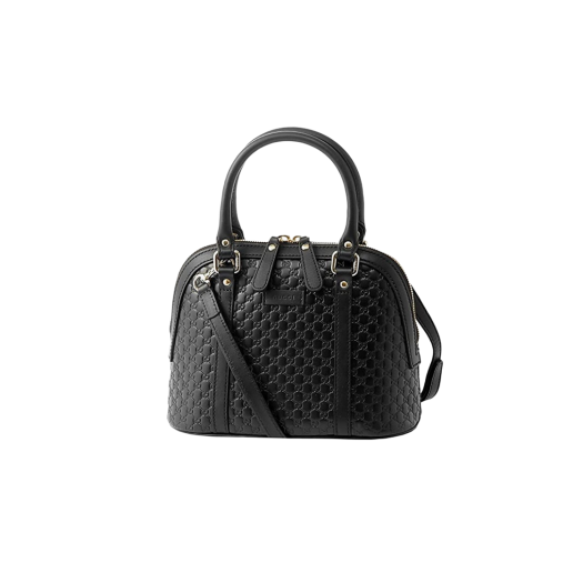 Gucci Micro Ssima Mini Dome Tote Bag Black