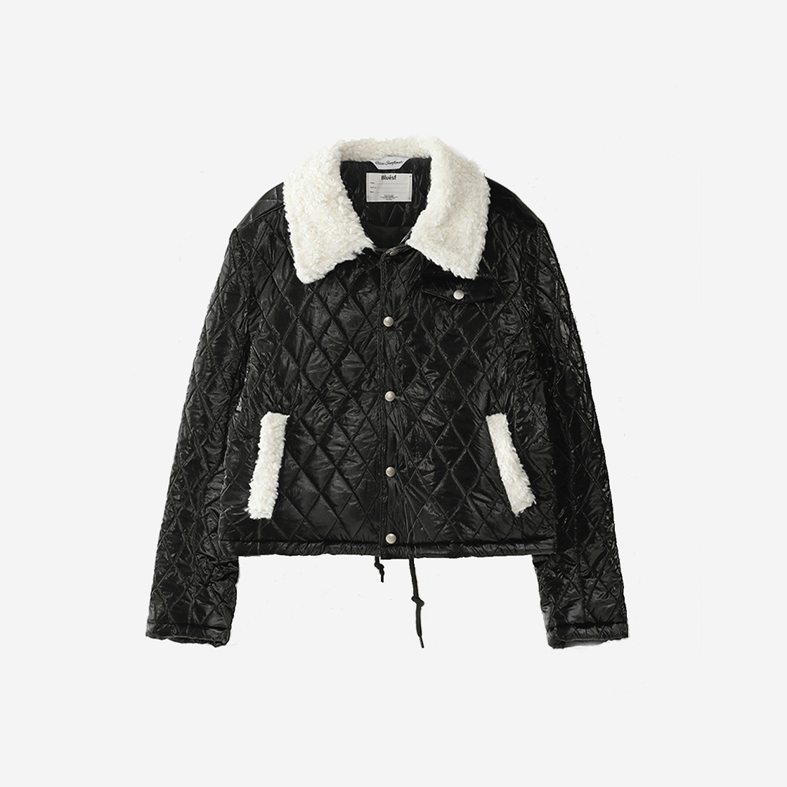 블루 선플라워 시어링 퀼팅 점퍼(Blue Sunflower Searing Quilting Jumper) - 2