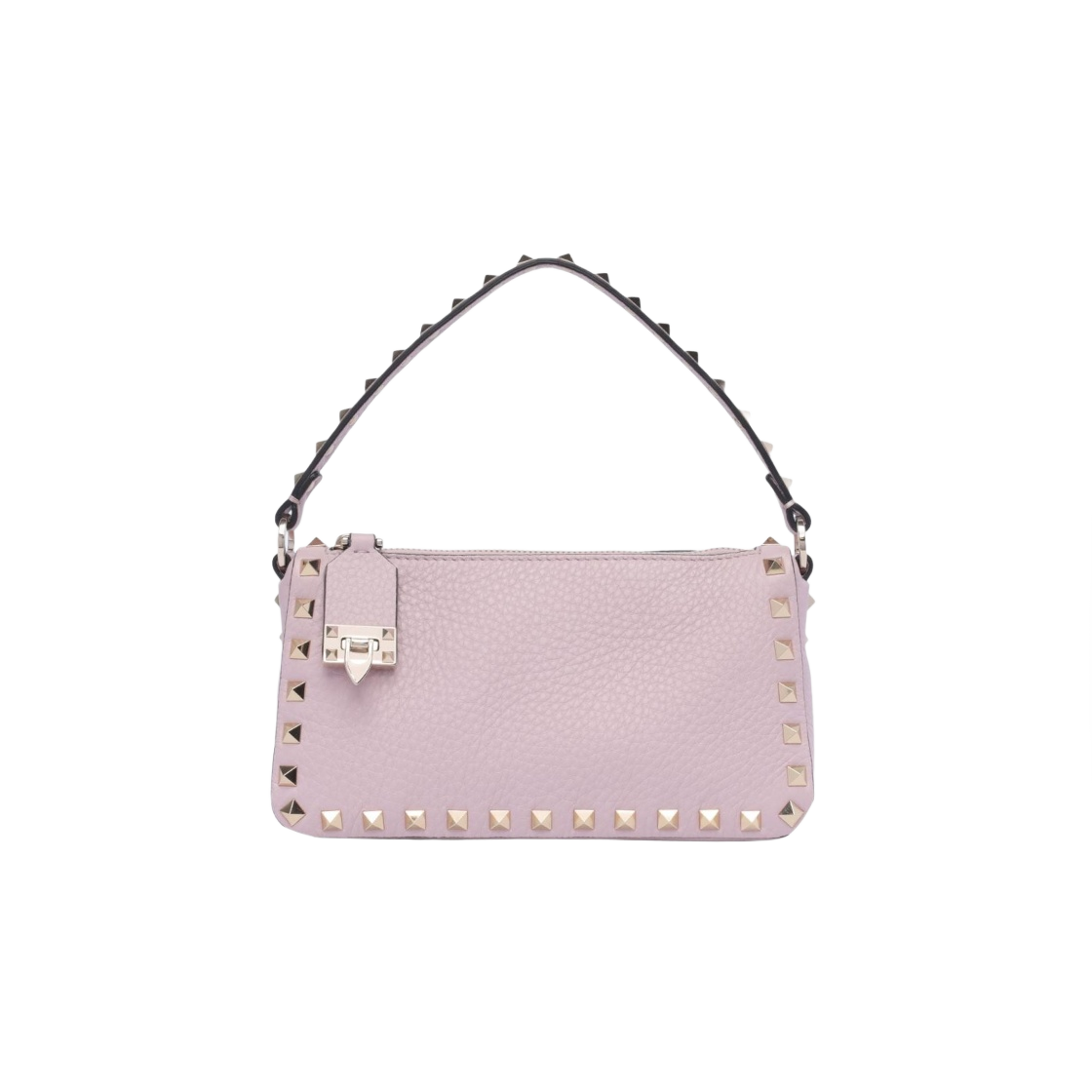 B0J47VSF6E0 Valentino Rockstud Grainy Calfskin Small Crossbody Bag Water Lilac