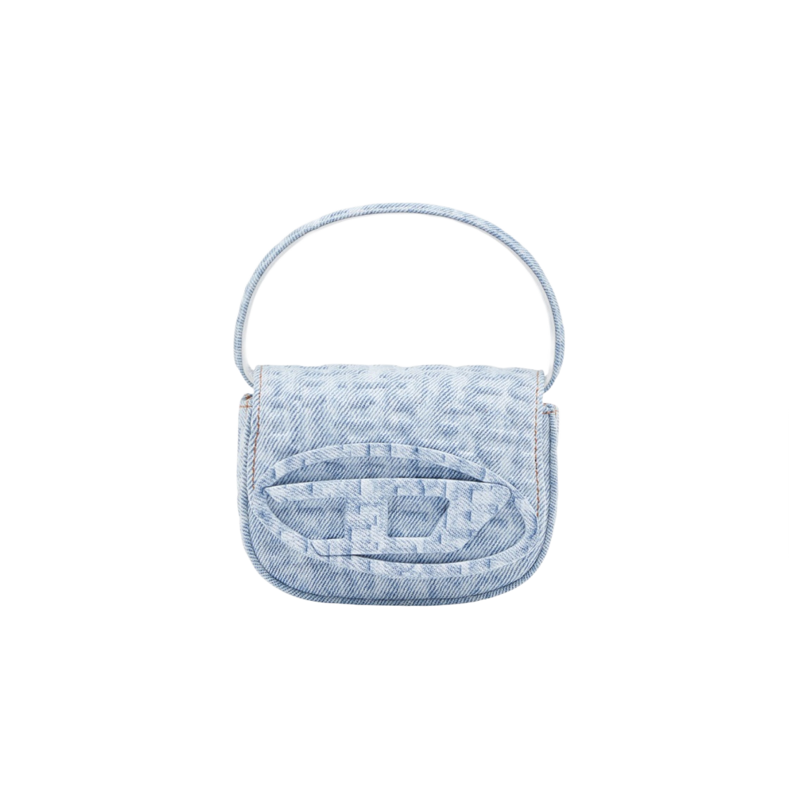 디젤 1DR Xs 숄더백 모노그램 데님 라이트 블루(Diesel 1DR Xs Shoulder Bag in Monogram Denim Light Blue) - 1