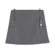 Assay Micro Mini Pleated Skirt Grey