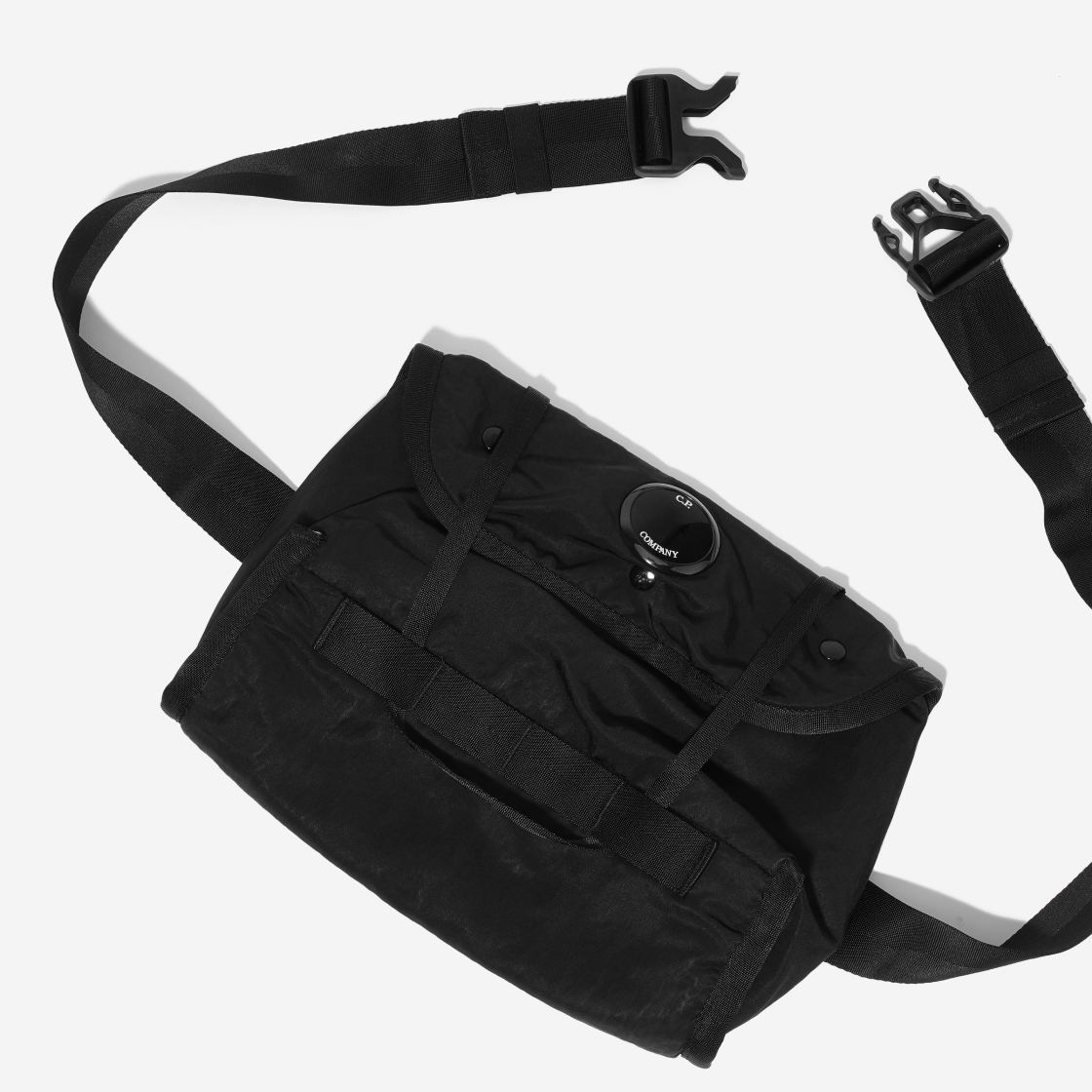 C.P. 컴퍼니 나일론 B 렌즈 웨이스트밴드 팩 블랙 - 24FW(C.P. Company Nylon B Lens Waistband Pack Black - 24FW) - 4