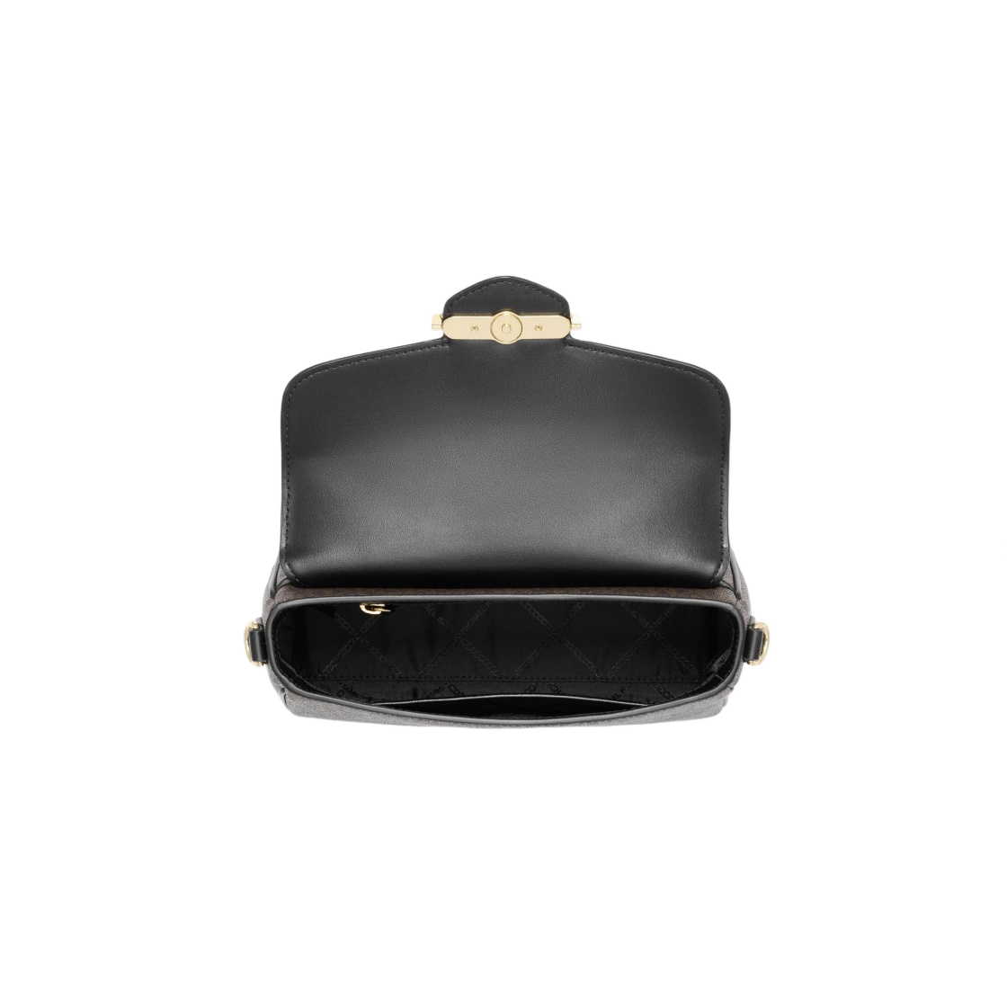 마이클 코어스 플레르 스몰 로고 컬러 블록 크로스바디백 블랙 브라운(Michael Kors Fleur Small Logo Color Block Crossbody Bag Black Brown) - 2