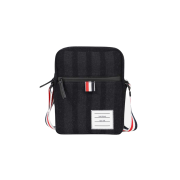 Thom Browne Double Face Melton 4-Bar Stripe Strap Camera Bag Black