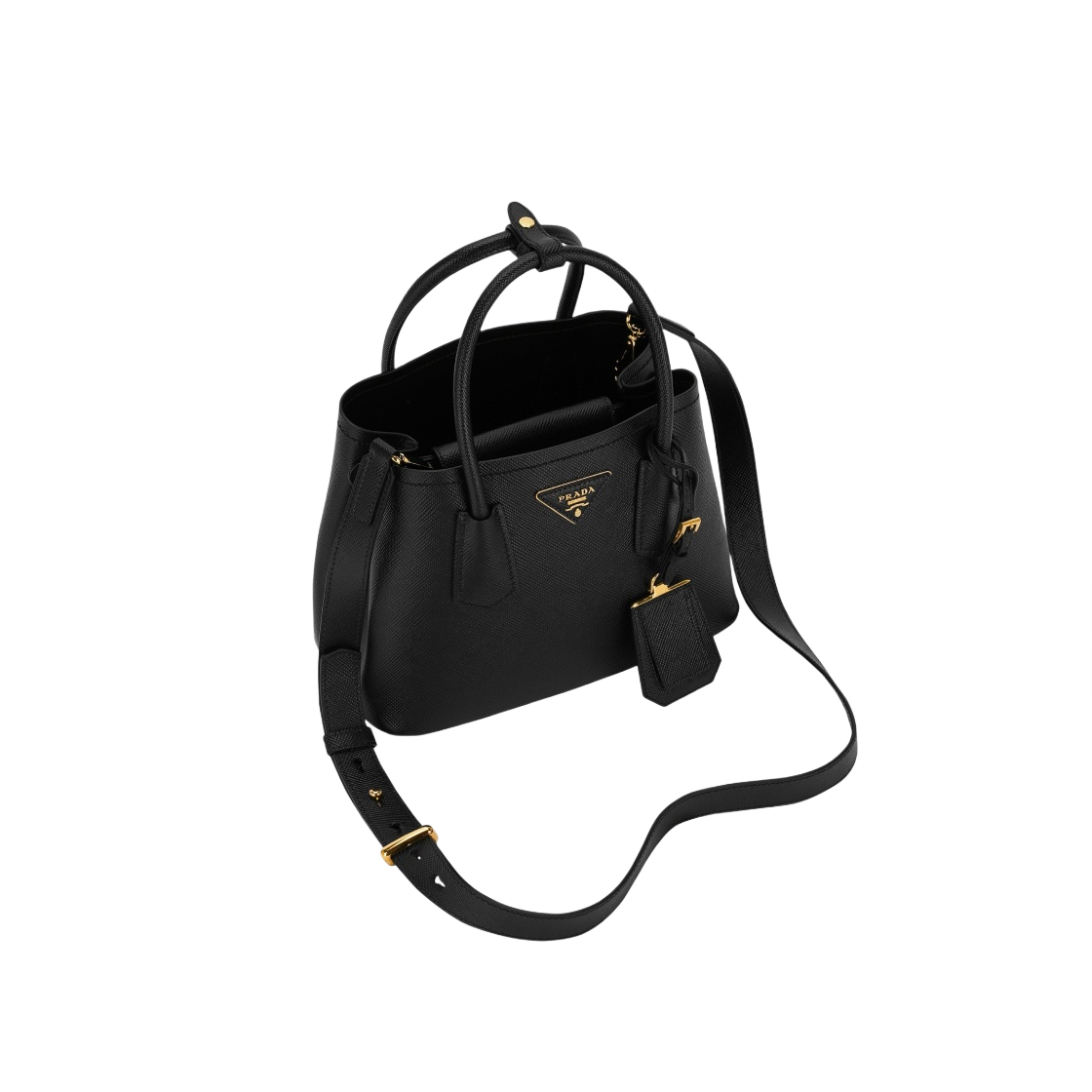 프라다 더블 사피아노 레더 미니백 블랙(Prada Double Saffiano Leather Mini Bag Black) - 2