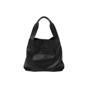 Miu Miu Leather Hobo Bag Black