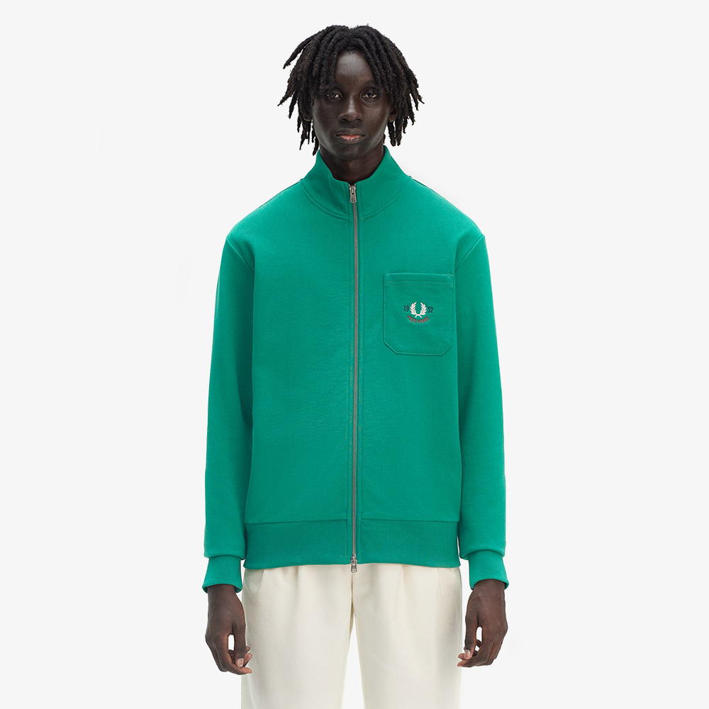 프레드페리 클럽하우스 1952 집 스루 스웻셔츠 라벨그린(Fred Perry Clubhouse 1952 Zip Through Sweatshirt Label Green) - 2
