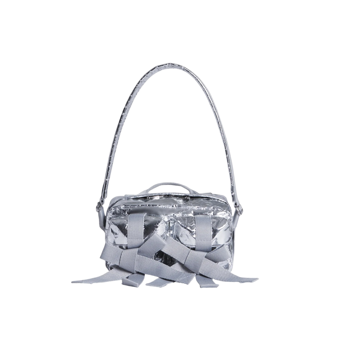 BAG149-1043 Simone Rocha Classic Bow Crossbody Bag Silver