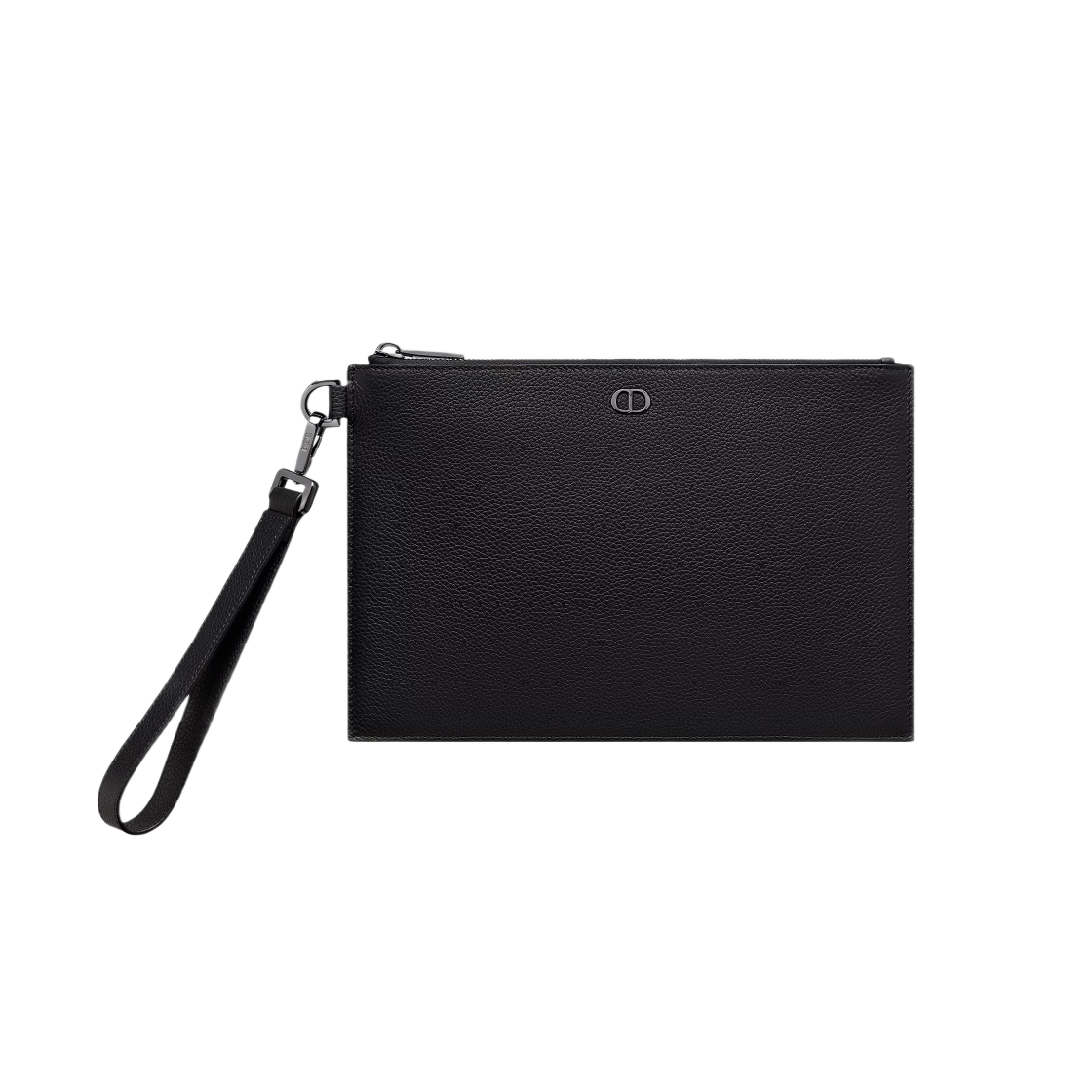 디올 A5 파우치 블랙 그레인드 카프스킨 CD 아이콘 시그니쳐(Dior A5 Pouch Black Grained Calfskin CD Icon Signature) - 1