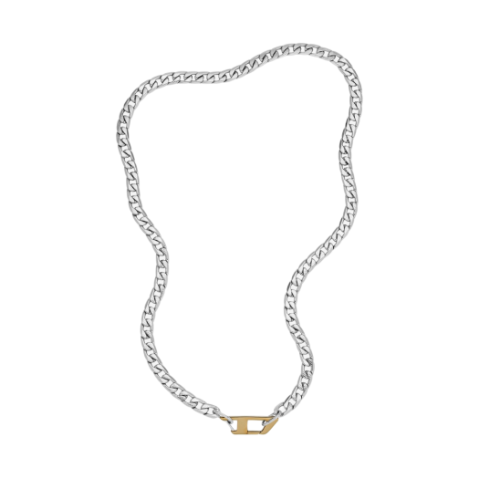 Diesel Dx1343 Stainless Steel Chain Necklace Silver
