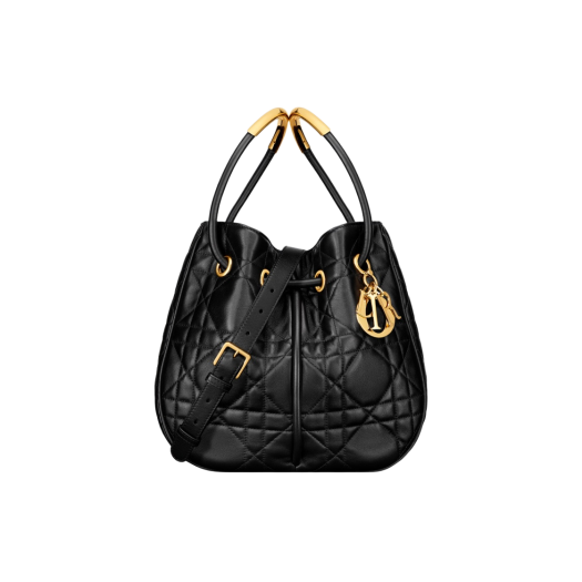 Dior Medium Nolita Bag Macrocannage Lambskin Black