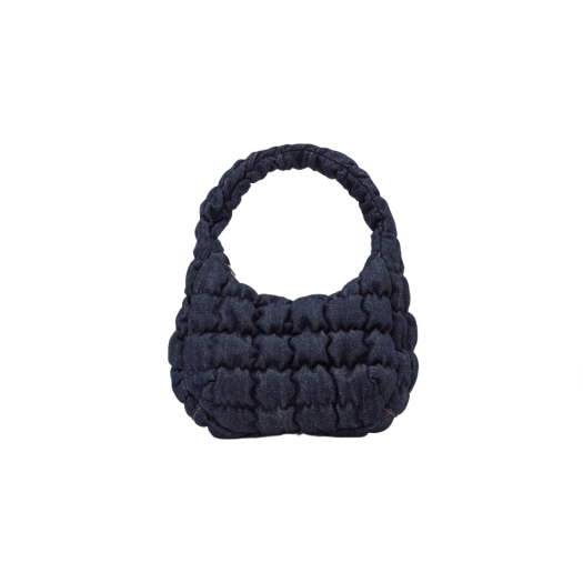 COS Quilted Micro Bag Dark Blue Denim