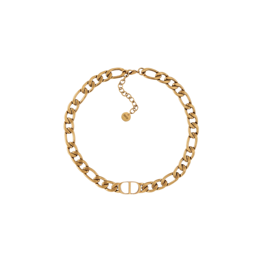 (W) Dior 30 Montaigne Choker Antique gold finish metal